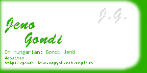 jeno gondi business card