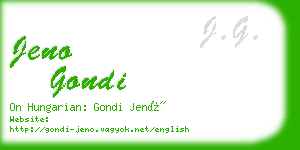 jeno gondi business card